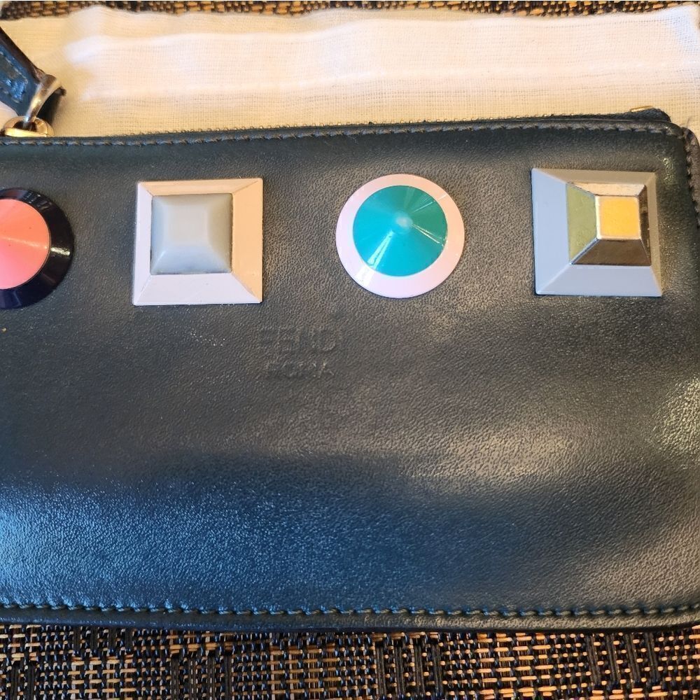 Fendi Studded Leather Coin/Card Purse - Picture 3 of 9